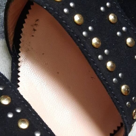 J.Crew Stella 3.5 Inch Block Heel Black Suede Leather Strappy Sandal Size 8.5 - Picture 5 of 16